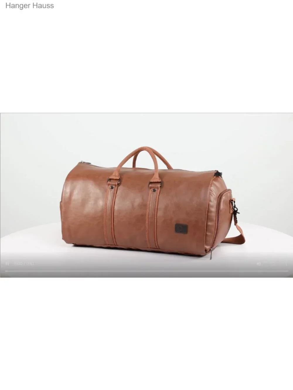 Convertible Travel Garment Duffel Bag 2-in-1 Carry On Faux Leather Waterproof